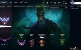 conta lol mestre 200+ pdl, 288 skins faltando 8 champs 9k EA