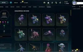 conta lol mestre 200+ pdl, 288 skins faltando 8 champs 9k EA