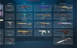 CONTA VALORANT 2300 EM SKINS + 5 PASSES COMPRADOS