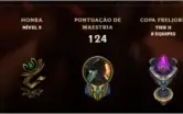 Conta lol, lv 75, 179 skins, 3 ultimate, 3 gemas, 115 pontos