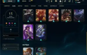 Platina 3 com 55 Champs e 18 Skins + 1 Fragmento