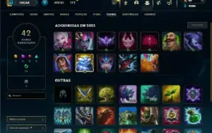 Platina 3 com 55 Champs e 18 Skins + 1 Fragmento