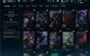 Platina 3 com 55 Champs e 18 Skins + 1 Fragmento