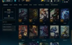 Unranked com 35 Champs e 2 Skins