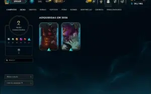 Unranked com 35 Champs e 2 Skins