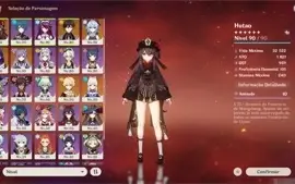 Genshin Impact AR55 com Hu tao, Ganyu, Zhongli, Raiden