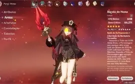 Genshin Impact AR55 com Hu tao, Ganyu, Zhongli, Raiden