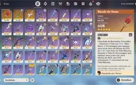 Genshin Impact AR55 com Hu tao, Ganyu, Zhongli, Raiden