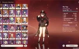 Genshin Impact AR55 com Hu tao, Ganyu, Zhongli, Raiden