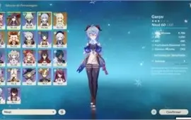 Conta Genshin Impact - AR41 - 5 personagens 5* - 40+ Resinas