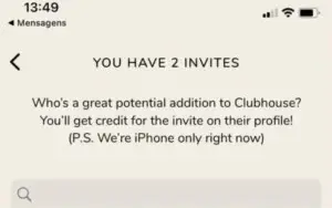 Convite Clubhouse