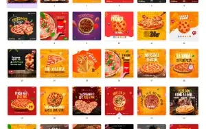 Pack Canva Pizzaria Vol 3 - 70 Artes Editáveis