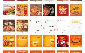 Pack Canva Pizzaria Vol 3 - 70 Artes Editáveis