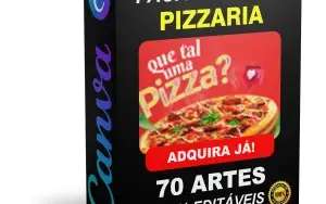 Pack Canva Pizzaria Vol 3 - 70 Artes Editáveis