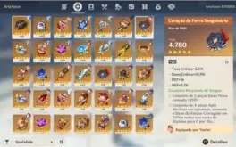 Conta genshin 5 Bonecos t5 e 2 armas t5