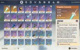 Conta genshin 5 Bonecos t5 e 2 armas t5