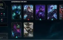 Conta LoL Plat III (Diamante em 2020) com 155 skins