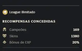 1400 skins + 311 Pequenas lendas