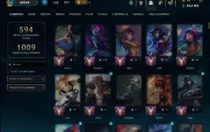 Prata 2 com TODOS os Champs e 253 Skins +3 Transcendentes