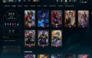 Prata 2 com TODOS os Champs e 253 Skins +3 Transcendentes