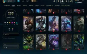 Prata 2 com TODOS os Champs e 253 Skins +3 Transcendentes