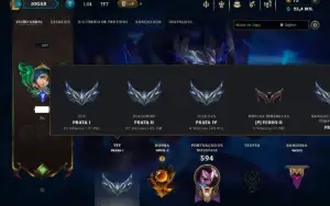 Prata 2 com TODOS os Champs e 253 Skins +3 Transcendentes