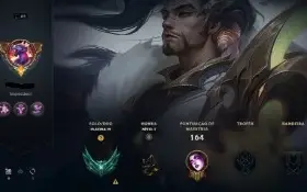 Conta platina 16 skins 2 lendarias(yasuo,leona),52 champs