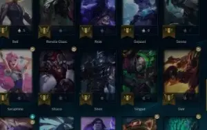 Conta platina 16 skins 2 lendarias(yasuo,leona),52 champs