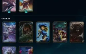 Conta platina 16 skins 2 lendarias(yasuo,leona),52 champs