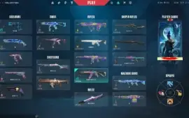 Conta VALORANT IMORTAL com várias skins e chaveiro de IMT FA