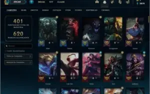 Conta DIAMANTE 1 com 121 skins e 122 champs