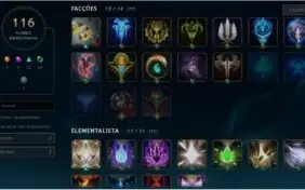 Conta com 200+ skins, Aatrox prestigio, Annie Hextech