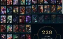 Conta com 200+ skins, Aatrox prestigio, Annie Hextech