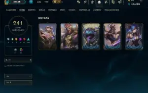 Prata 3 com TODOS os Champs e 241 Skins ( JG / TOP )