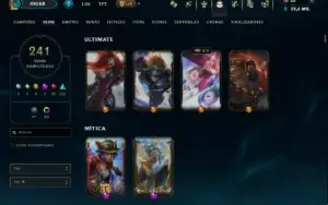 Prata 3 com TODOS os Champs e 241 Skins ( JG / TOP )