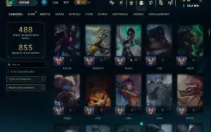 Prata 3 com TODOS os Champs e 241 Skins ( JG / TOP )