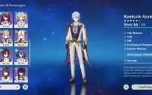 Conta genshin impact ar52 com ayato e yae miko