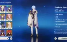 Conta genshin impact ar52 com ayato e yae miko