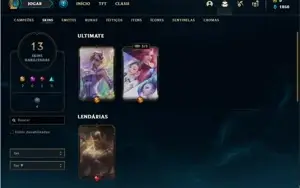 Conta prata 1 com 41 Champs e 13 Skins ( 2 Ultimates )