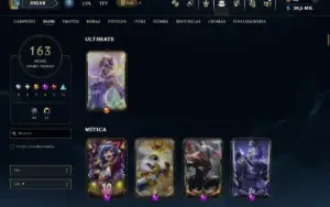 Conta Esmeralda 3 lvl 284 todos os champions 163 skins