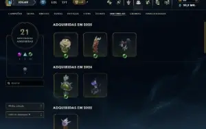 Conta Esmeralda 3 lvl 284 todos os champions 163 skins
