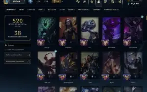 Conta Esmeralda 3 lvl 284 todos os champions 163 skins