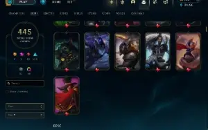 Conta Lol Full Acesso - Lvl 335 - 445 Skins - Todos Campeões