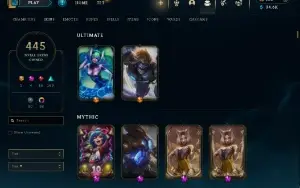Conta Lol Full Acesso - Lvl 335 - 445 Skins - Todos Campeões