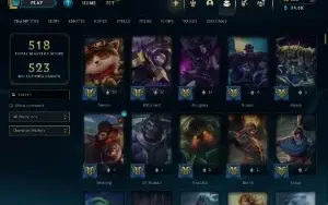 Conta Lol Full Acesso - Lvl 335 - 445 Skins - Todos Campeões