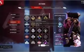 Conta apex (PS4) main octane 19k Kills com herança