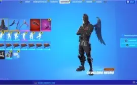 Conta de fortnite com cavaleiro negro