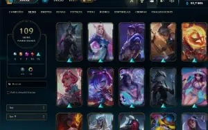 Conta De League Of Leagends/Full Acesso/109 Skins/Level 397
