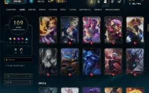 Conta De League Of Leagends/Full Acesso/109 Skins/Level 397