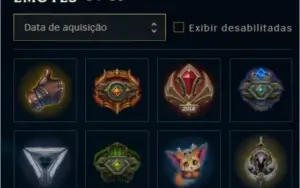 Conta lol unranked 133 champions, 61 skins, 111 ícones.